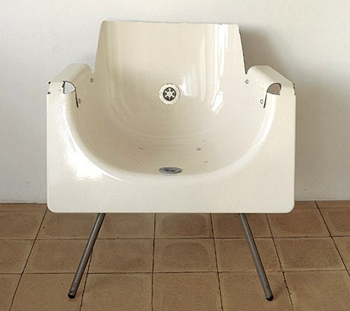 Chair Made from an old bath tub